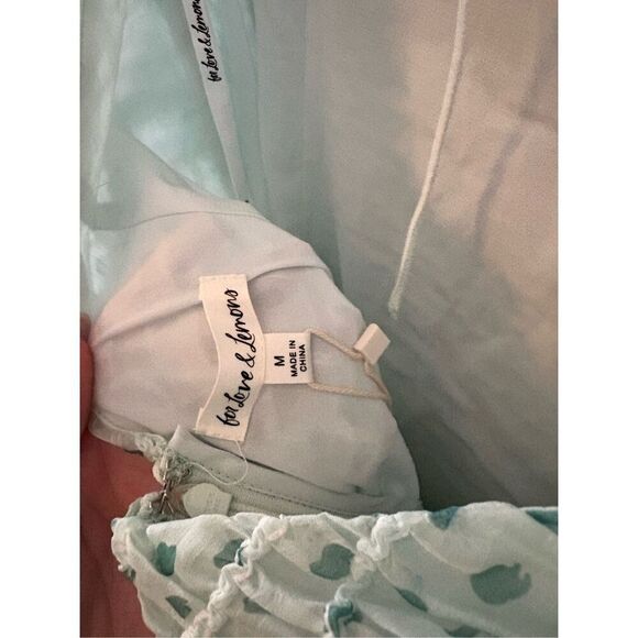 NWT For Love & Lemons Drea Mini Dress In Green Size Medium - Picture 6 of 8